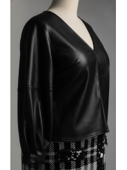 ELOQUII Faux Leather Top Size 16 NWT