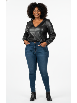ELOQUII Faux Leather Top Size 16 NWT