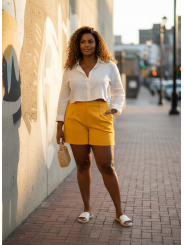 GABIFRESH Yellow Shorts Size 2 NWT