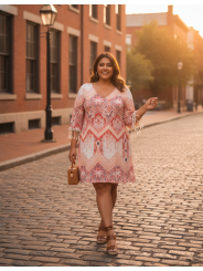 Sami & Jo Multicolored Boho Dress Size 3X