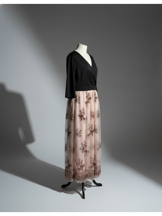 Pink & Black Sequin Dress Size 24