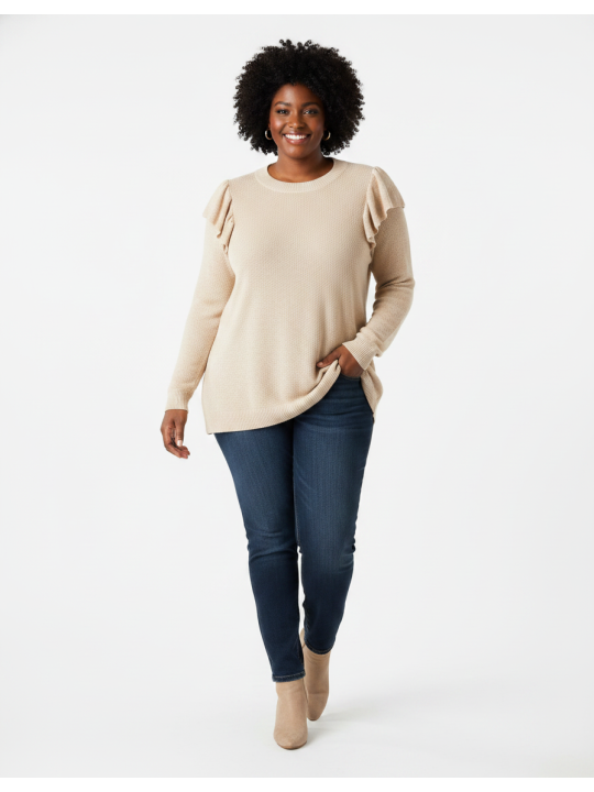 Lane Bryant Beige Knit Sweater Size 22/24