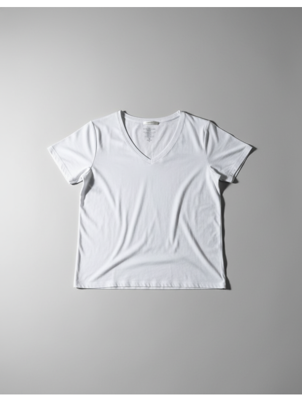 Ava & VIV White V-Neck Tee Size 3X