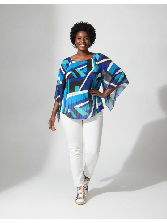 Beware Multicolored Blouse Size 3X