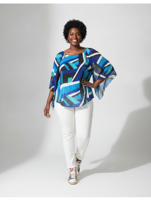 Beware Multicolored Blouse Size 3X