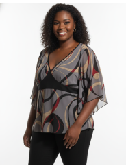 Teenie Weenie Patterned Blouse Size 3X