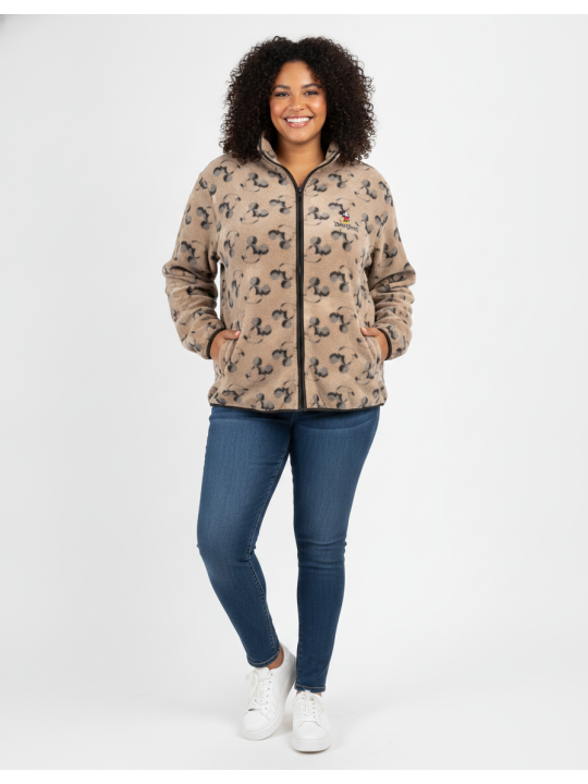 Disney Brown Fleece Zip-Up Size 3X NWT
