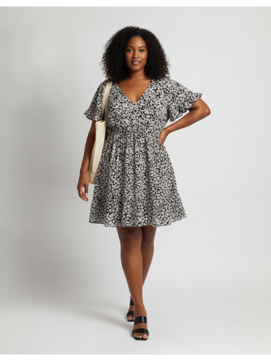 Terra & Sky Floral Dress Size 2X NWT