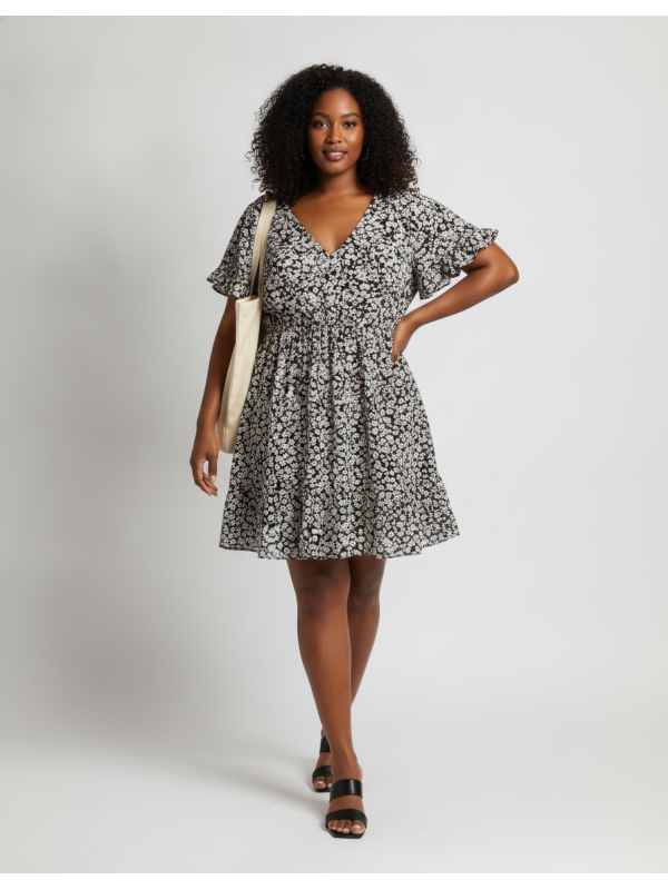 Terra & Sky Floral Dress Size 2X NWT