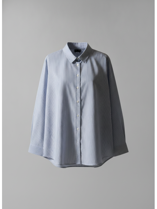 TORRID Blue/Wht Striped Button Up Size 3 (22/24)
