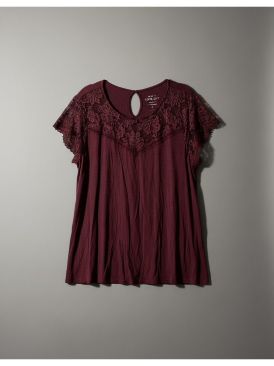 TORRID Purple Soft Knit Top Size 3 (22/24)