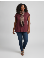 TORRID Purple Soft Knit Top Size 3 (22/24)