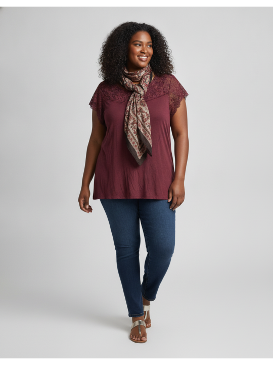 TORRID Purple Soft Knit Top Size 3 (22/24)