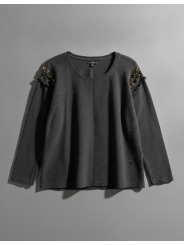 Lane Bryant Black Knit Top Size 22/24