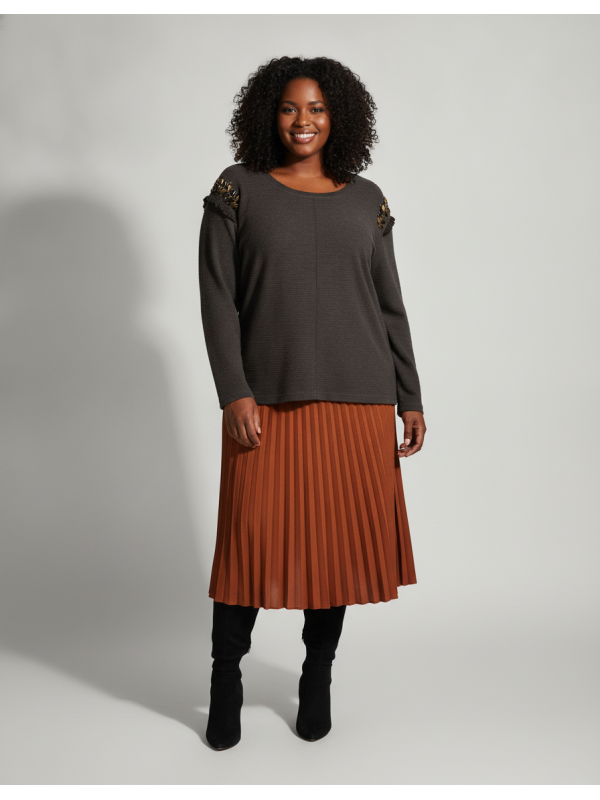 Lane Bryant Black Knit Top Size 22/24