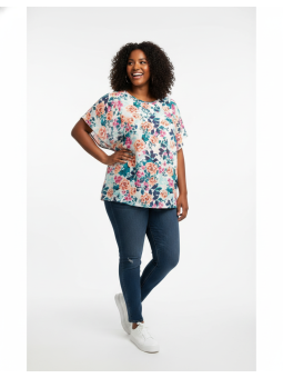 TORRID Floral Sheer Blouse Size 3 (22/24)
