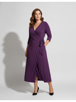 KIYONNA Purple Wrap Dress Size 2X