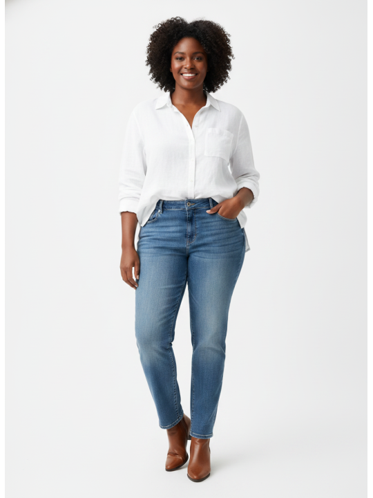 JAG Medium Wash Elastic Waistband Jean Size 20