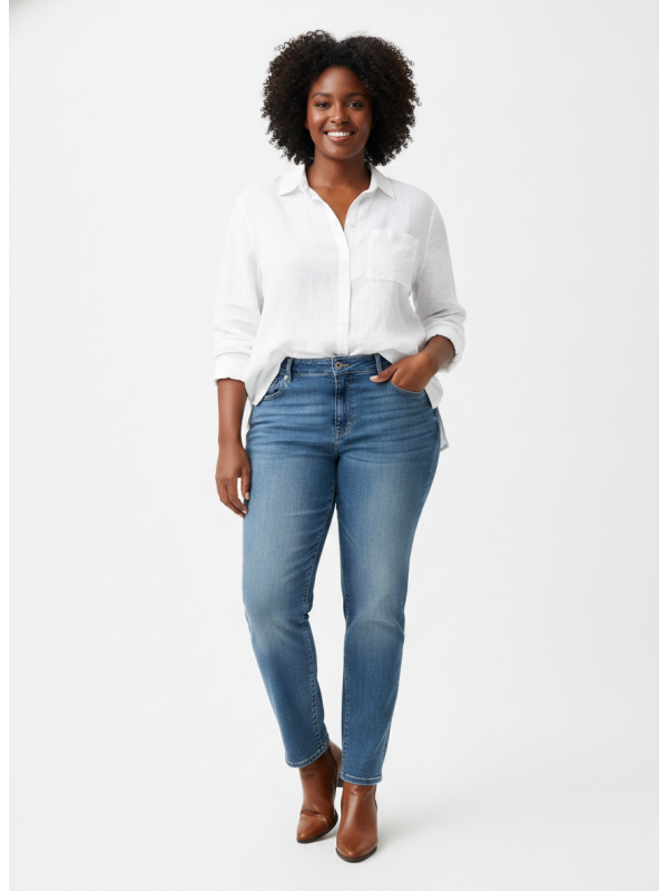 JAG Medium Wash Elastic Waistband Jean Size 20