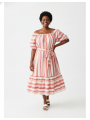 City Chic Pink Striped Dress Size XL