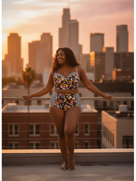 TORRID 2-Piece Floral Swimsuit Size 2 (18/20)