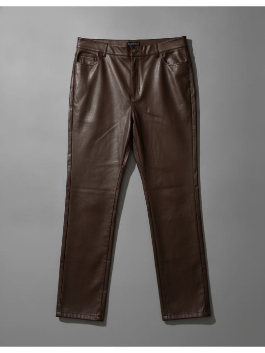 ELOQUII Brown Pleather Pants Size 20