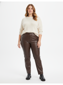 ELOQUII Brown Pleather Pants Size 20