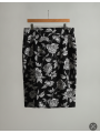 Lula Roe Black & White Floral Skirt Size XL NWT