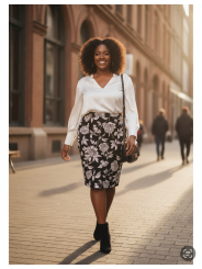 Lula Roe Black & White Floral Skirt Size XL NWT