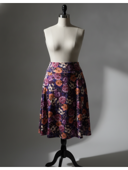 Lula Roe Purple Floral Skirt Size 2XL NWT