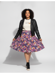Lula Roe Purple Floral Skirt Size 2XL NWT