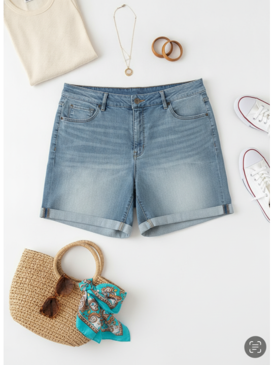 Terra & Sky Medium Wash Shorts Size 20