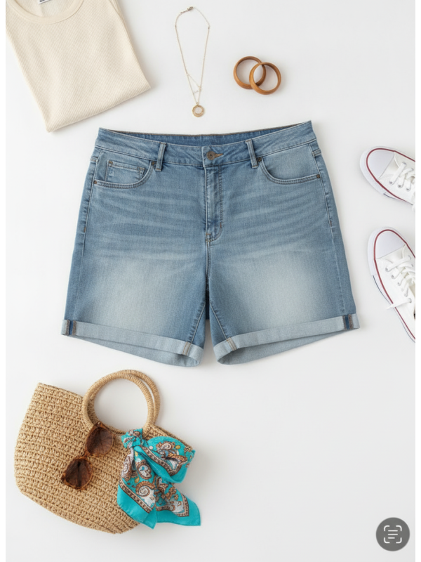 Terra & Sky Medium Wash Shorts Size 20
