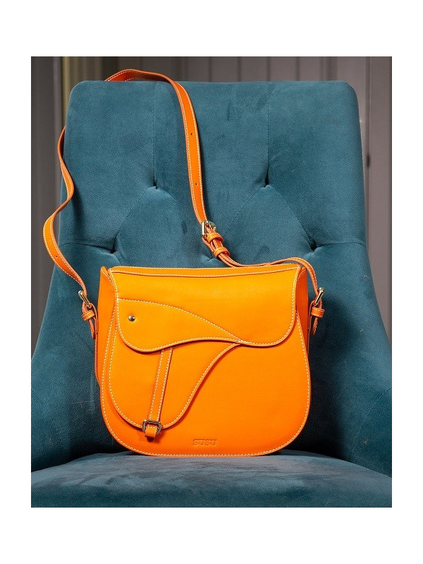 SUSU ORANGE SHOULDER SADDLE BAG