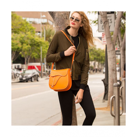 SUSU ORANGE SHOULDER SADDLE BAG