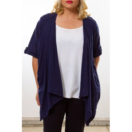 Plus Size Tommy Hilfiger Navy Wrap Sweater Short Sleeve Size 3x | StyleForIt
