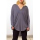 YUMMIE GREY HOODED PULL OVER SIZE 3X NEW