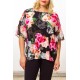 CITY CHIC FLORAL FLUTED 3/4 SLEEVE SIZE 14 NEW