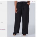 LANE BRYANT SIZE 26/28 LINEN WIDE LEG PANT - BLACK ONLY