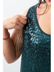 LANE BRYANT GREEN SEQUIN TANK 3X