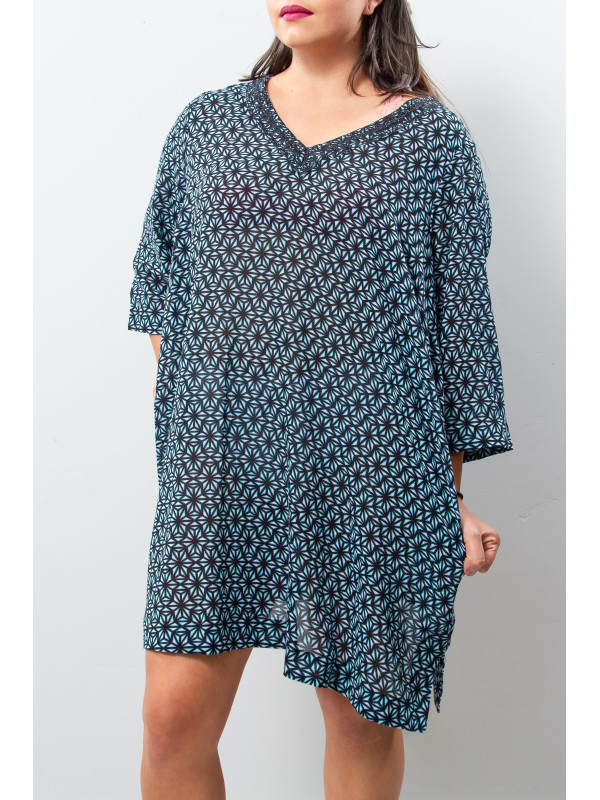 LAND'SEND PRINTED COVER UP 2X