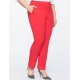 Eloqui Stretch Work Ankle Pant Red Size 24 Short