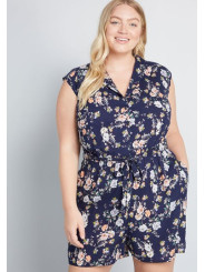 Modcloth Read it and Steep Romper Size 3X
