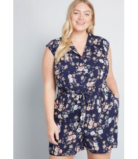 Modcloth Read it and Steep Romper Size 3X