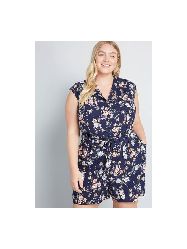Modcloth Read it and Steep Romper Size 3X