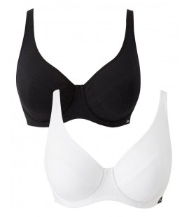 Slimma Bras Simply Be SIze 46 I - 2 Pack, one Black, one White