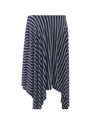 CABI Navy Stripe Asymmetrical Skirt - Size L