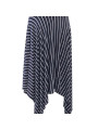 CABI Navy Stripe Asymmetrical Skirt - Size L