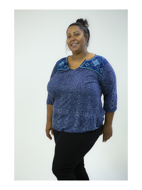 LUCKY BRAND AZUL TUNIC SIZE 2X